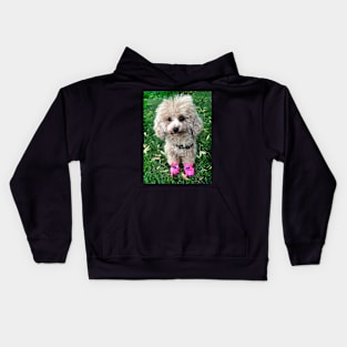 Raffie's Pink Booties Kids Hoodie